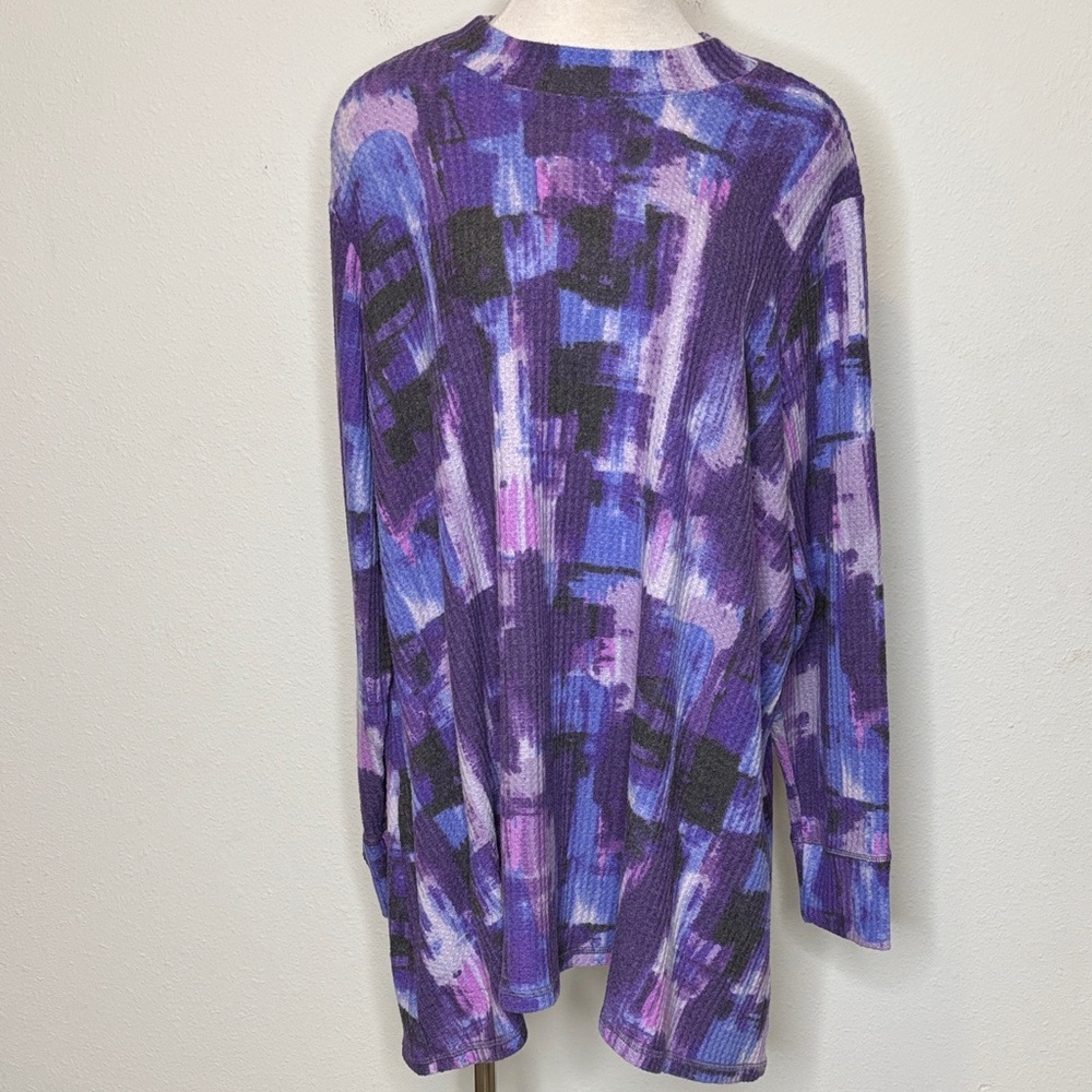 Logo Lounge size3X Elegant Purple and Blue Women's Tunic